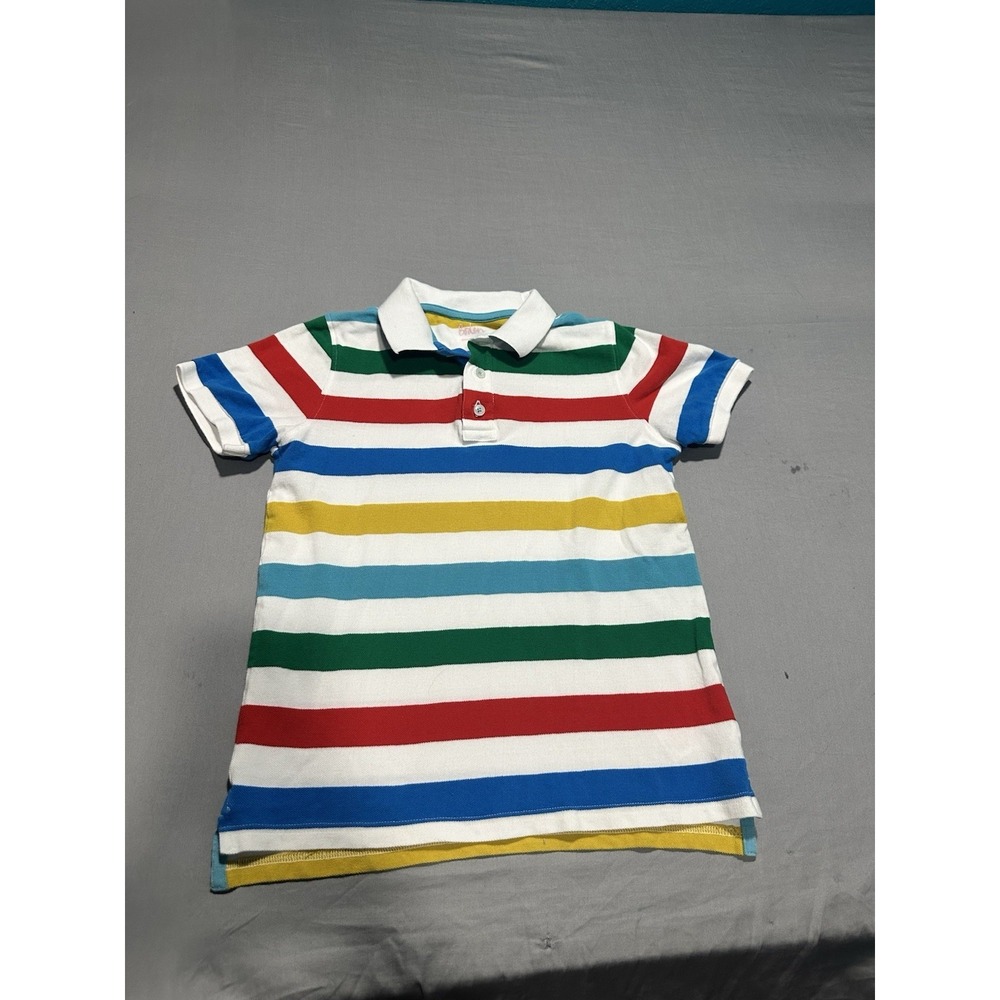 Boden Boys Rainbow Striped Polo‎ Shirt 11-12 Year